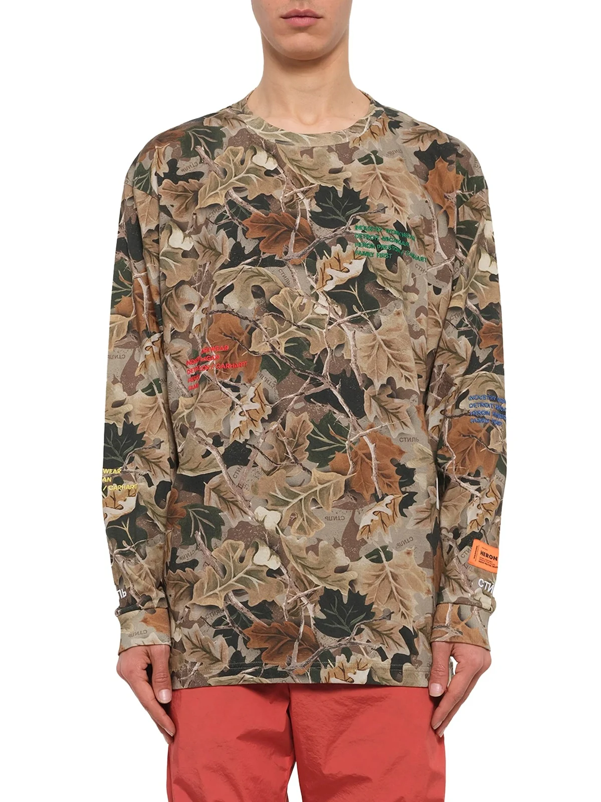 Heron Preston HP x Carhartt Camo Long Sleeve T-shirt in Multicolor