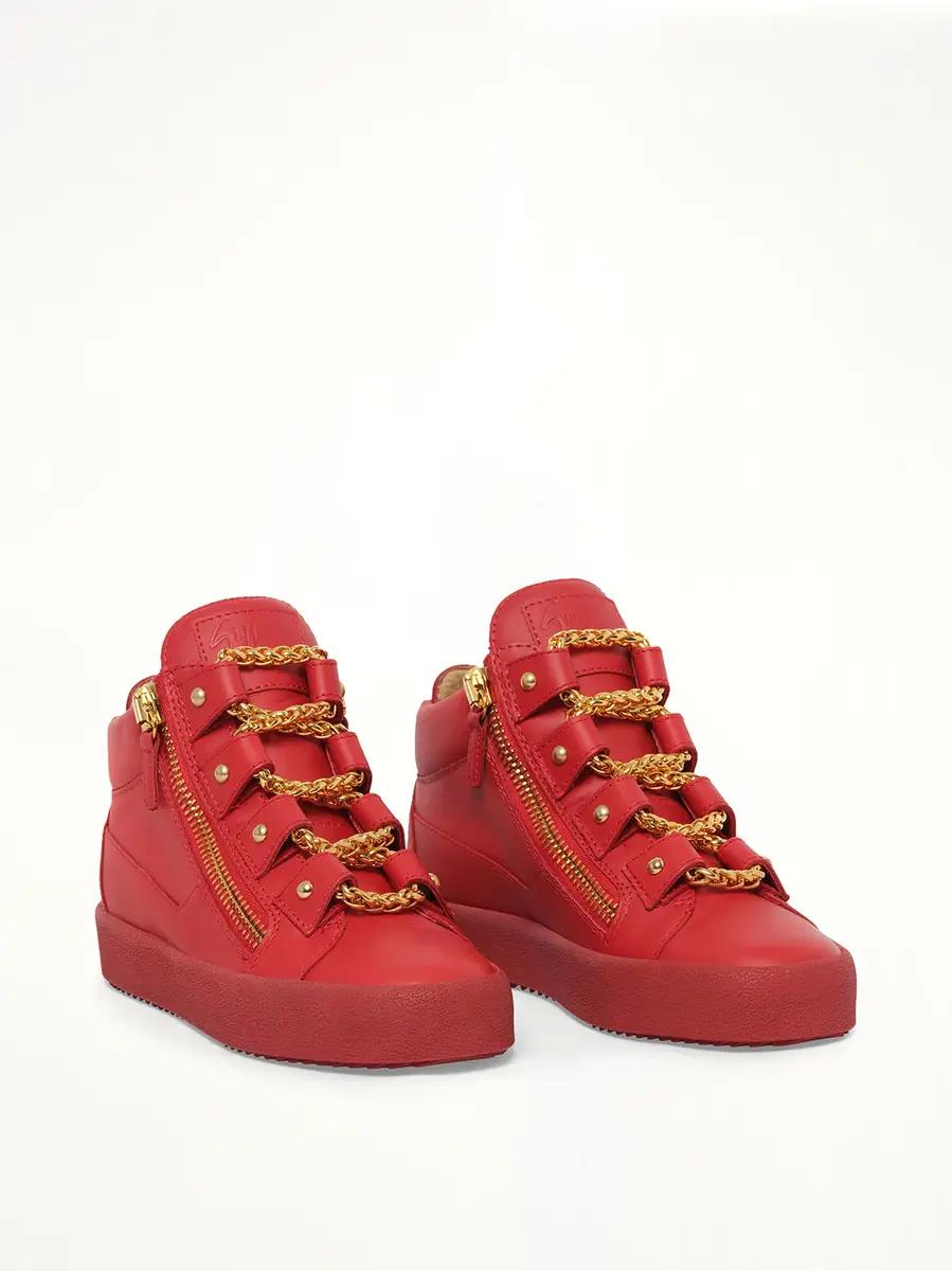 Giuseppe Zanotti Birel/vague Fiamma Sneaker in Red | Thumbnail 2 Giuseppe Zanotti Birel/vague Fiamma Sneaker in Red | Thumbnail 2