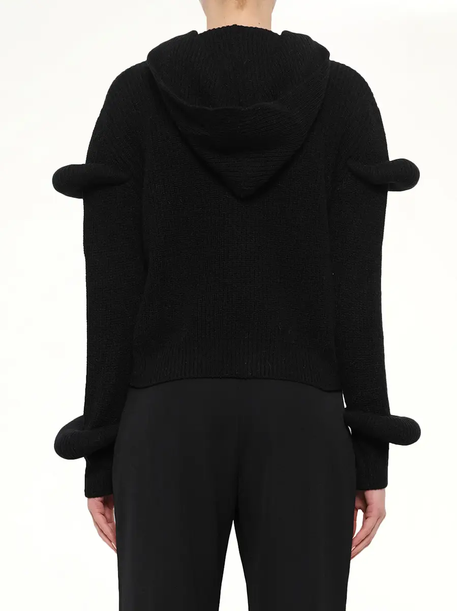 JW Anderson Rib Knit Hoodie | Thumbnail 3 JW Anderson Rib Knit Hoodie | Thumbnail 3