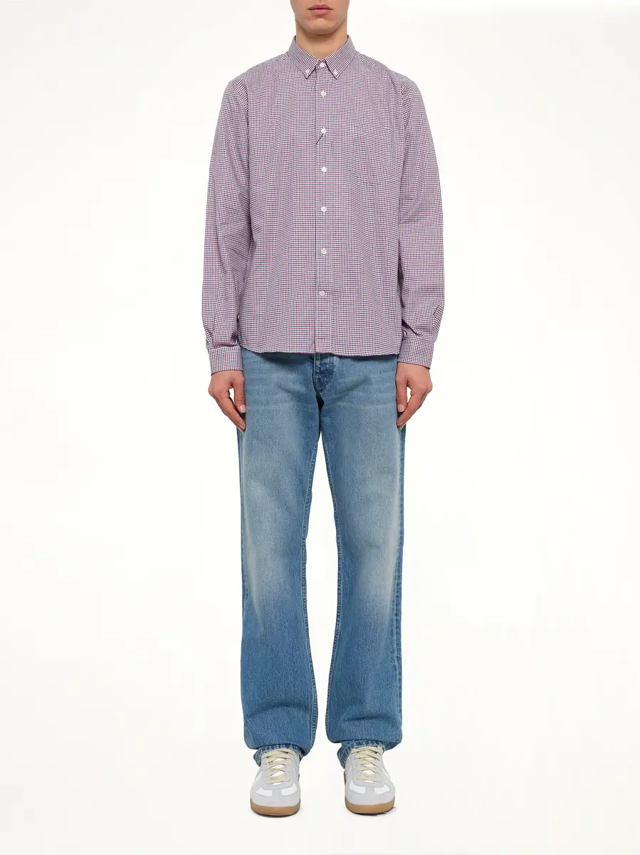 MIX Button Down Shirt in Burgundy | Thumbnail 2 MIX Button Down Shirt in Burgundy | Thumbnail 2