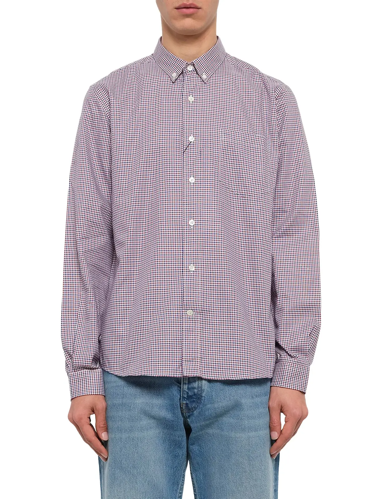 MIX Button Down Shirt in Burgundy