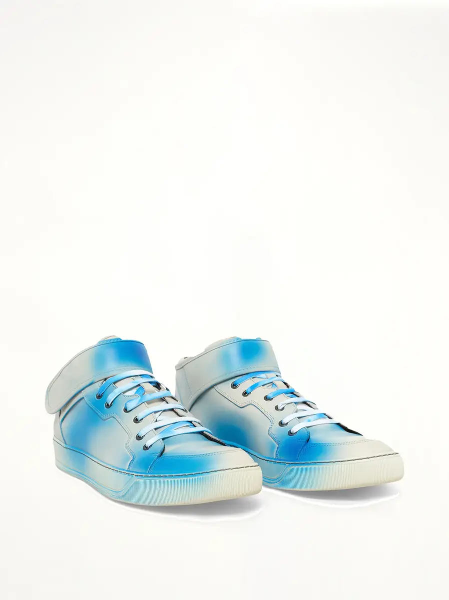 Lanvin Midtop Velcro Sneaker in Ivory | Thumbnail 2 Lanvin Midtop Velcro Sneaker in Ivory | Thumbnail 2