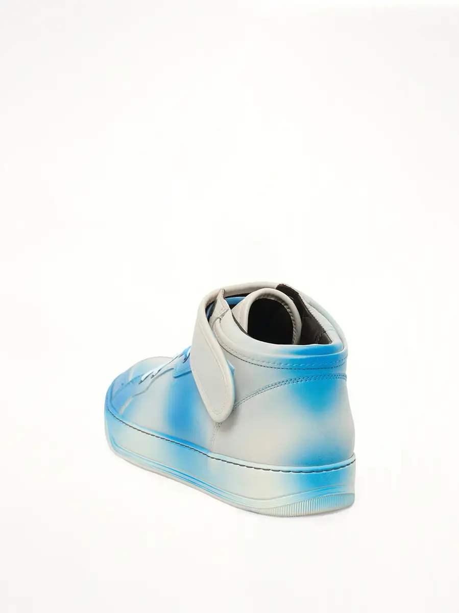 Lanvin Midtop Velcro Sneaker in Ivory | Thumbnail 3 Lanvin Midtop Velcro Sneaker in Ivory | Thumbnail 3