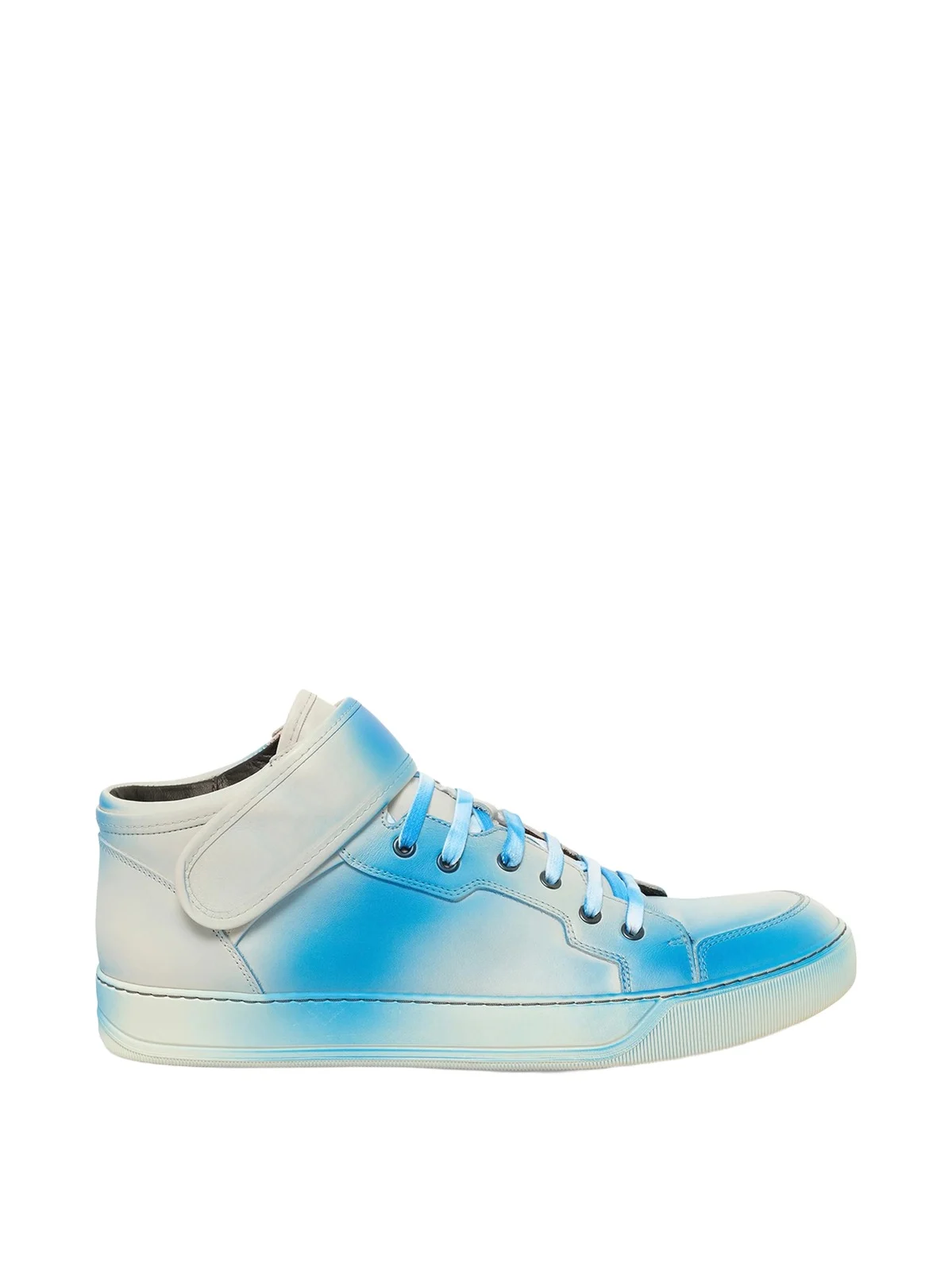 Lanvin Midtop Velcro Sneaker in Ivory