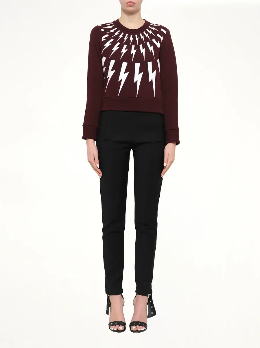 NEIL BARRETT Neil Barrett Sweatshirt in Burgundy | Thumbnail 2 NEIL BARRETT Neil Barrett Sweatshirt in Burgundy | Thumbnail 2