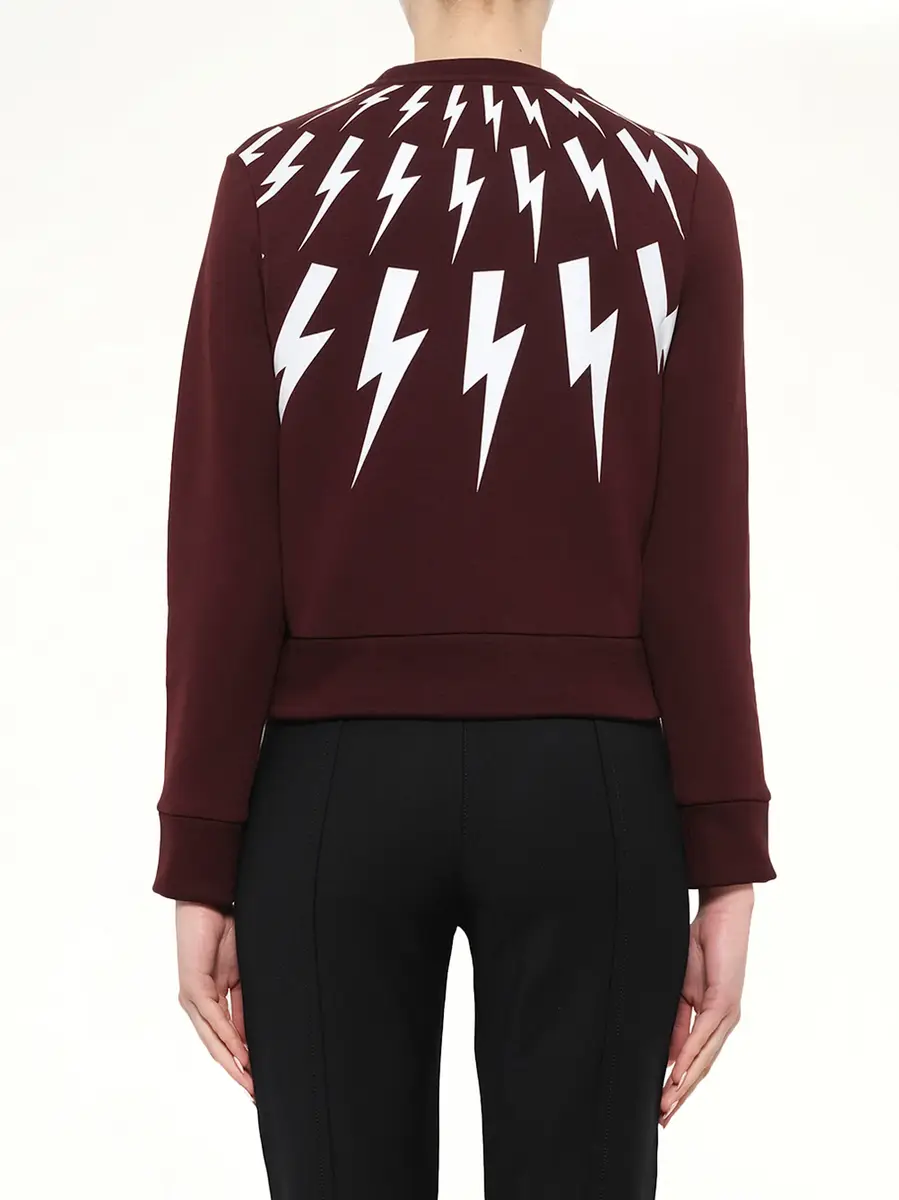 NEIL BARRETT Neil Barrett Sweatshirt in Burgundy | Thumbnail 3 NEIL BARRETT Neil Barrett Sweatshirt in Burgundy | Thumbnail 3