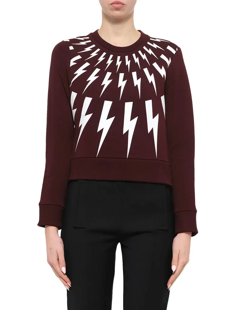 NEIL BARRETT Neil Barrett Sweatshirt in Burgundy