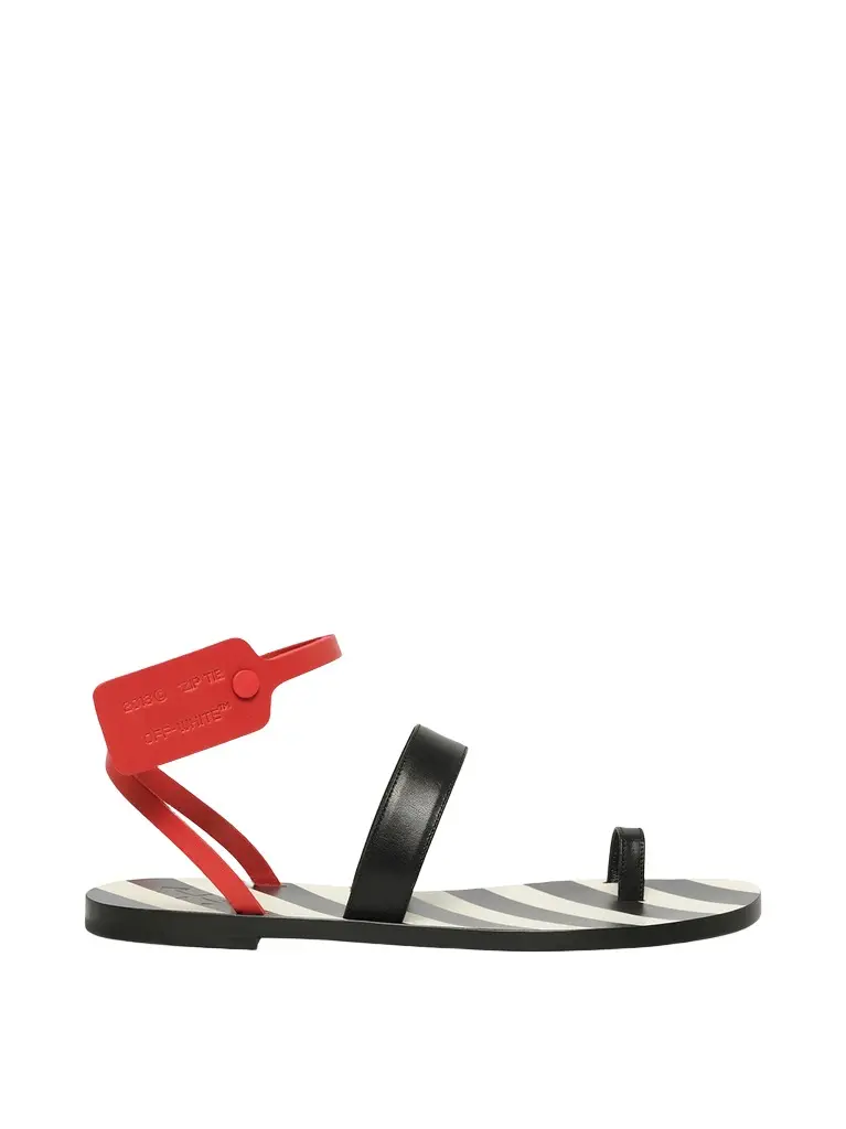 Off-White Zip Tie Flat Capri