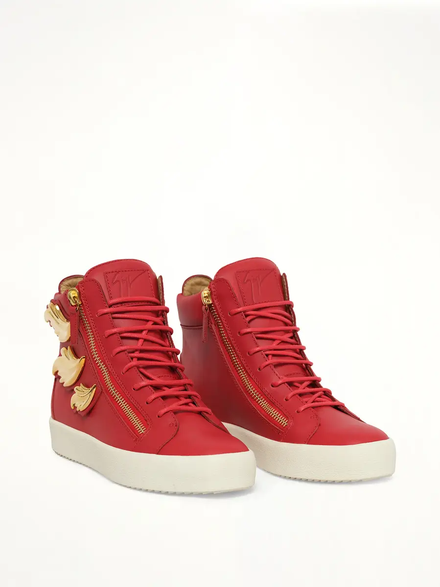 Giuseppe Zanotti Giuseppe Zanotti Birel/vague Fiamma Sneaker in Red | Thumbnail 2 Giuseppe Zanotti Giuseppe Zanotti Birel/vague Fiamma Sneaker in Red | Thumbnail 2