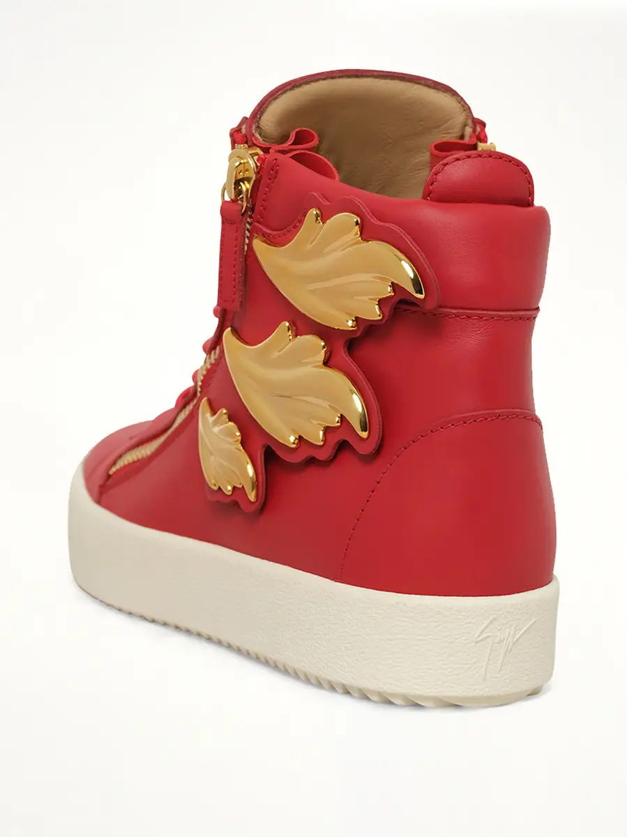 Giuseppe Zanotti Giuseppe Zanotti Birel/vague Fiamma Sneaker in Red | Thumbnail 3 Giuseppe Zanotti Giuseppe Zanotti Birel/vague Fiamma Sneaker in Red | Thumbnail 3