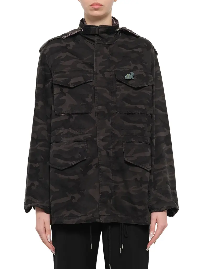 Marc Jacobs Anorak Jacket With Pin & Bow