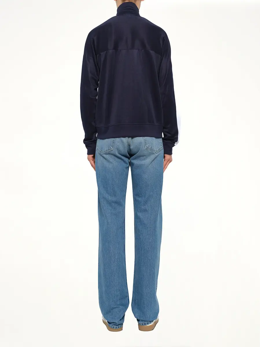 MIX Zipped Sweatshirt in Navy | Thumbnail 4 MIX Zipped Sweatshirt in Navy | Thumbnail 4