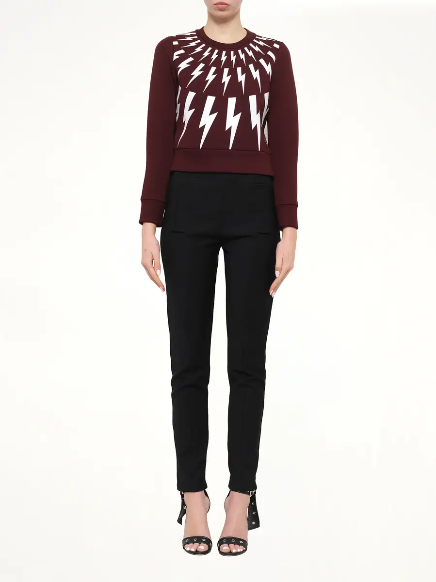 NEIL BARRETT Neil Barrett Sweatshirt in Burgundy | Thumbnail 2 NEIL BARRETT Neil Barrett Sweatshirt in Burgundy | Thumbnail 2