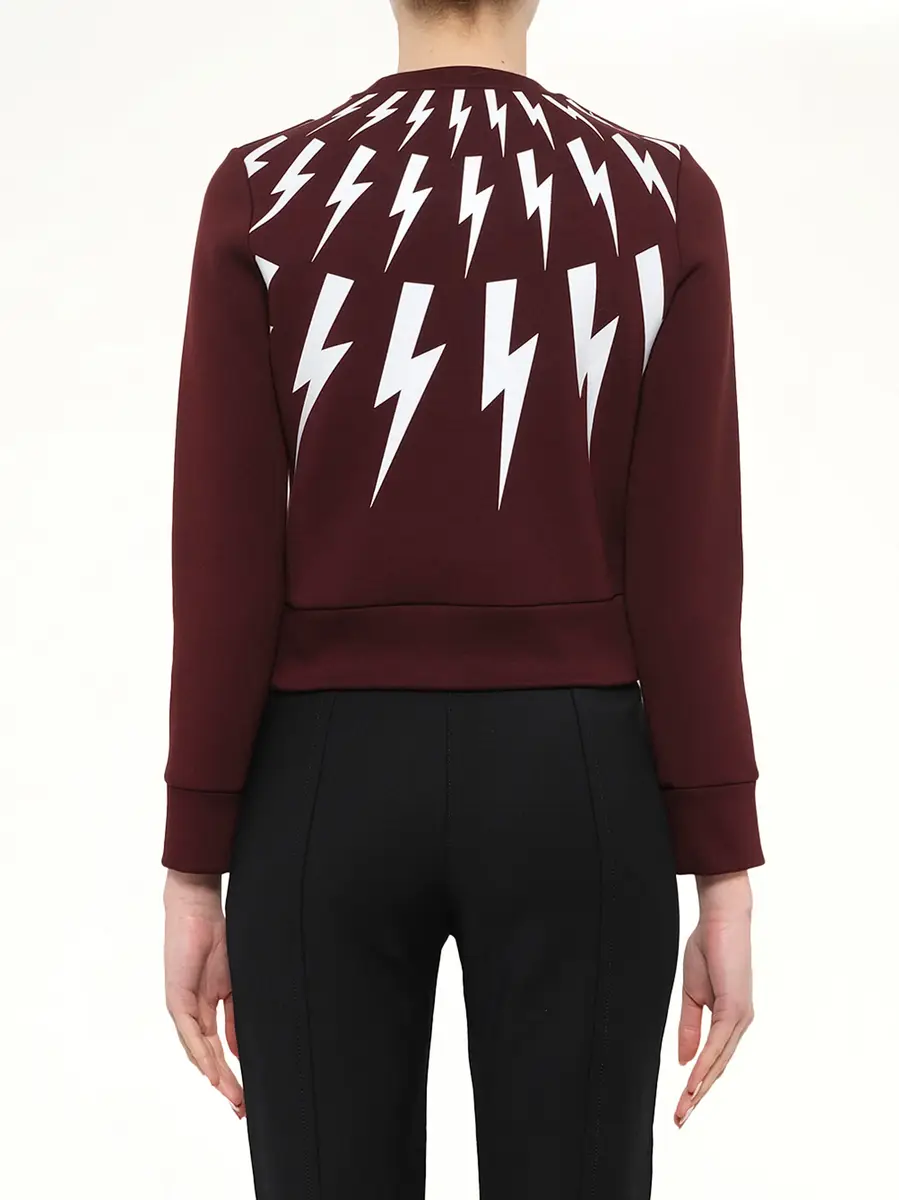 NEIL BARRETT Neil Barrett Sweatshirt in Burgundy | Thumbnail 3 NEIL BARRETT Neil Barrett Sweatshirt in Burgundy | Thumbnail 3