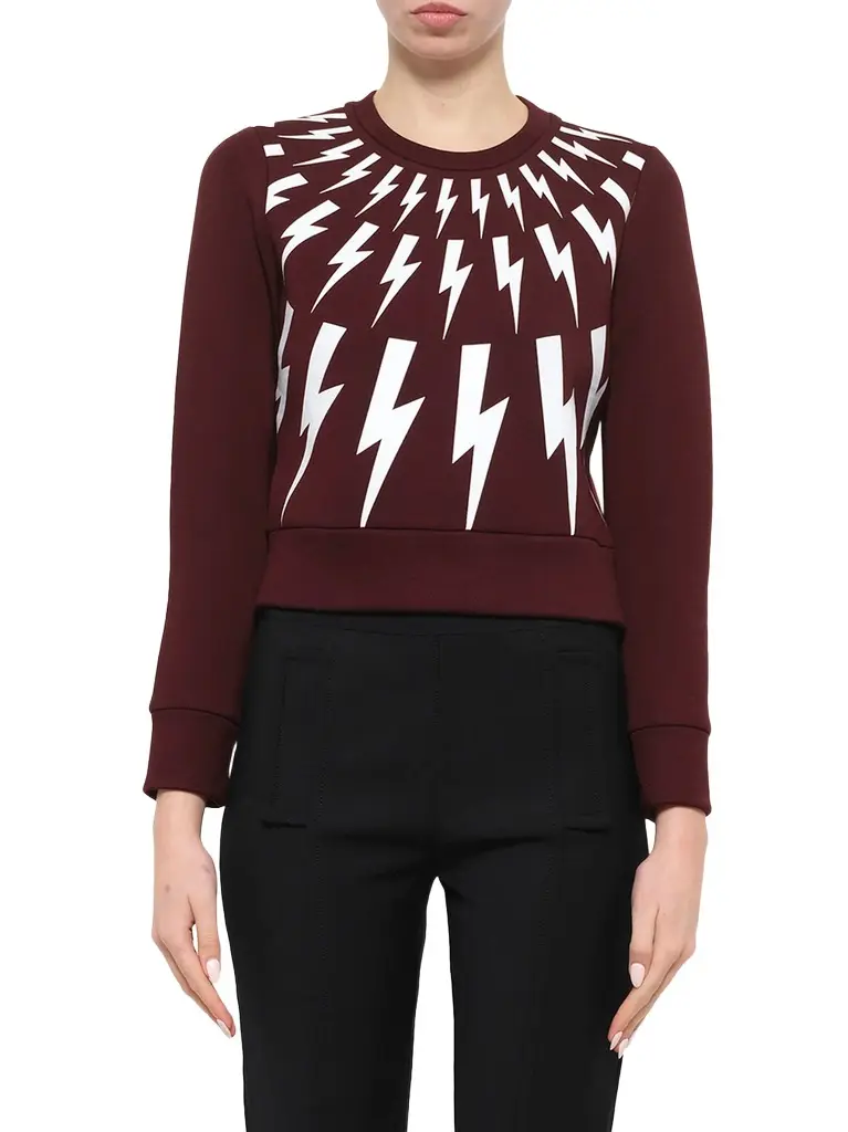 NEIL BARRETT Neil Barrett Sweatshirt in Burgundy