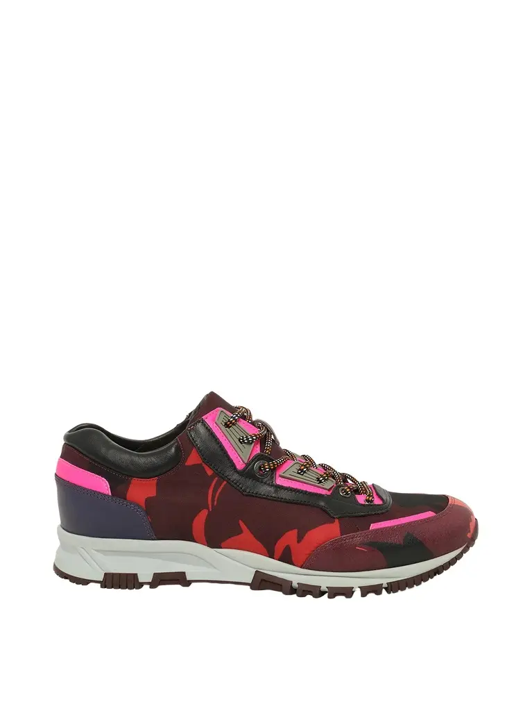 Lanvin Running in Flower Print Burgundy