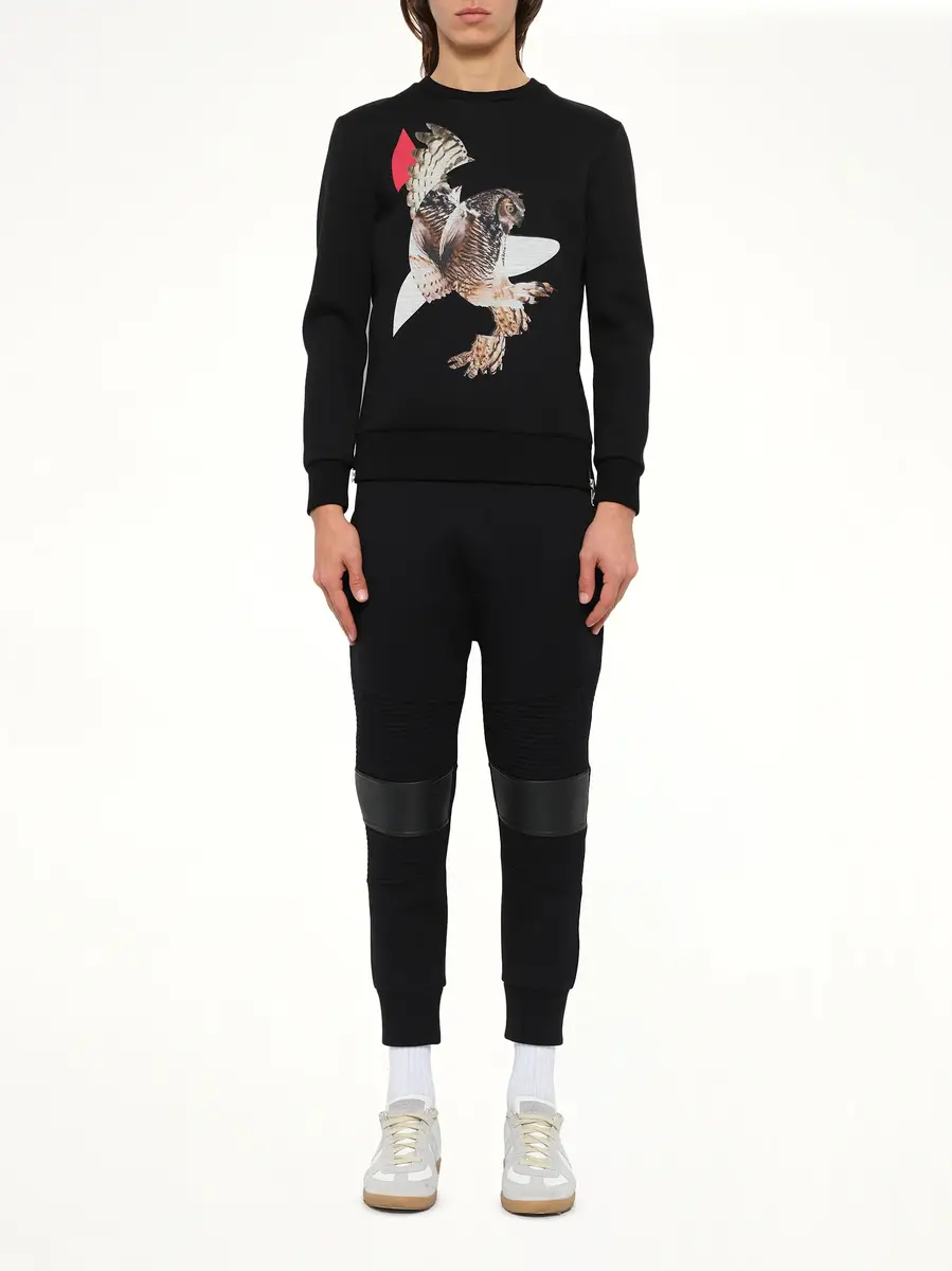 NEIL BARRETT Owl Sweatshirt in Black | Thumbnail 2 NEIL BARRETT Owl Sweatshirt in Black | Thumbnail 2