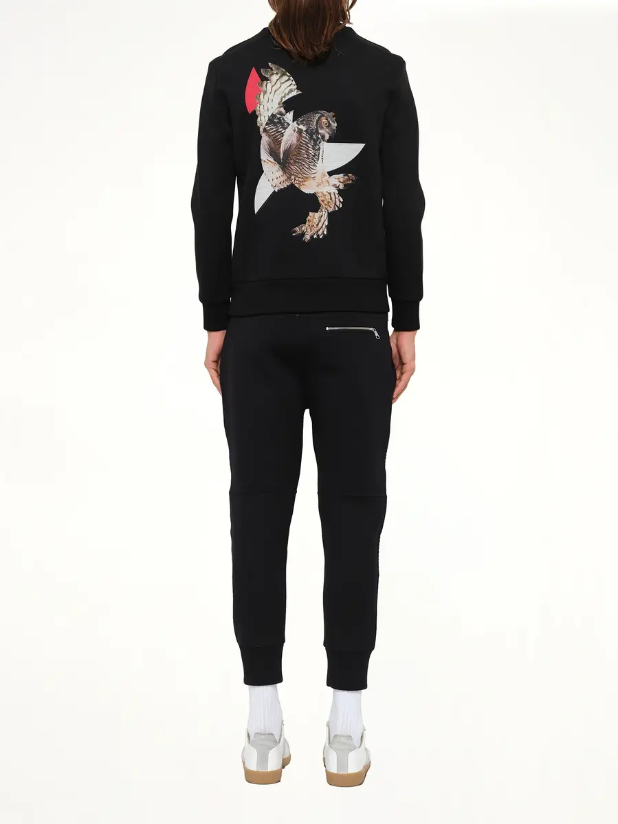NEIL BARRETT Owl Sweatshirt in Black | Thumbnail 4 NEIL BARRETT Owl Sweatshirt in Black | Thumbnail 4