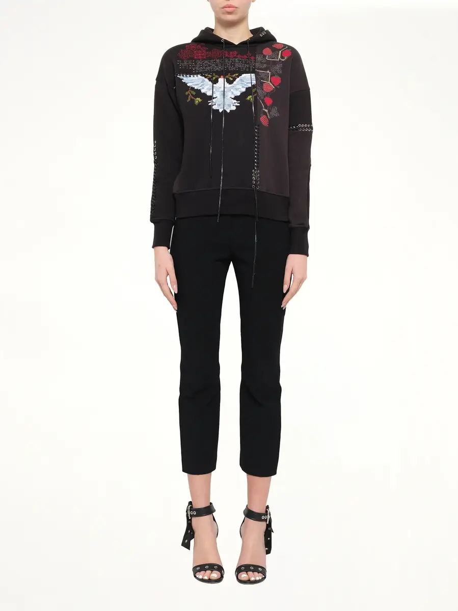 Alexander McQueen Bird Embroidered Hoodie | Thumbnail 2 Alexander McQueen Bird Embroidered Hoodie | Thumbnail 2