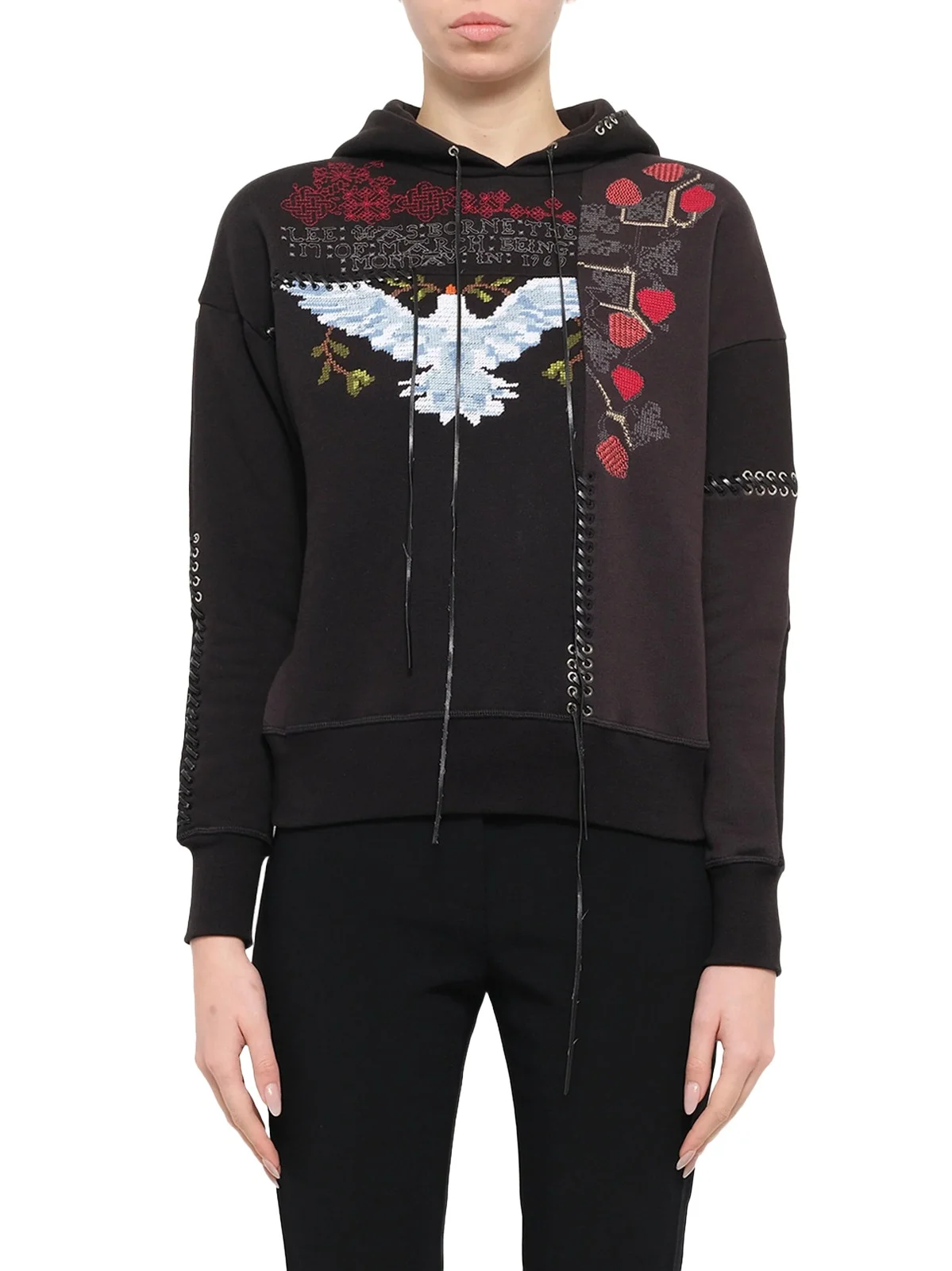 Alexander McQueen Bird Embroidered Hoodie