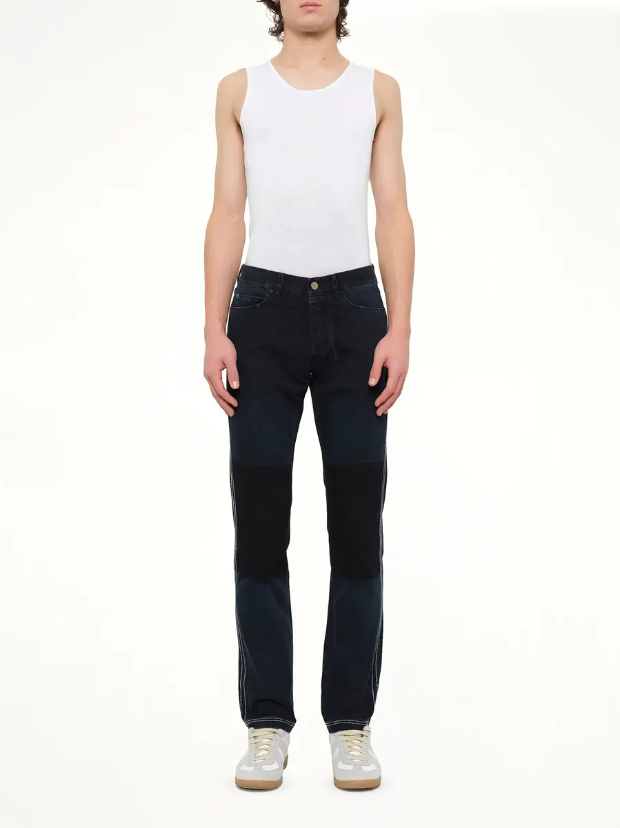 Lanvin Skinny Patch Jean in Anth | Thumbnail 2 Lanvin Skinny Patch Jean in Anth | Thumbnail 2