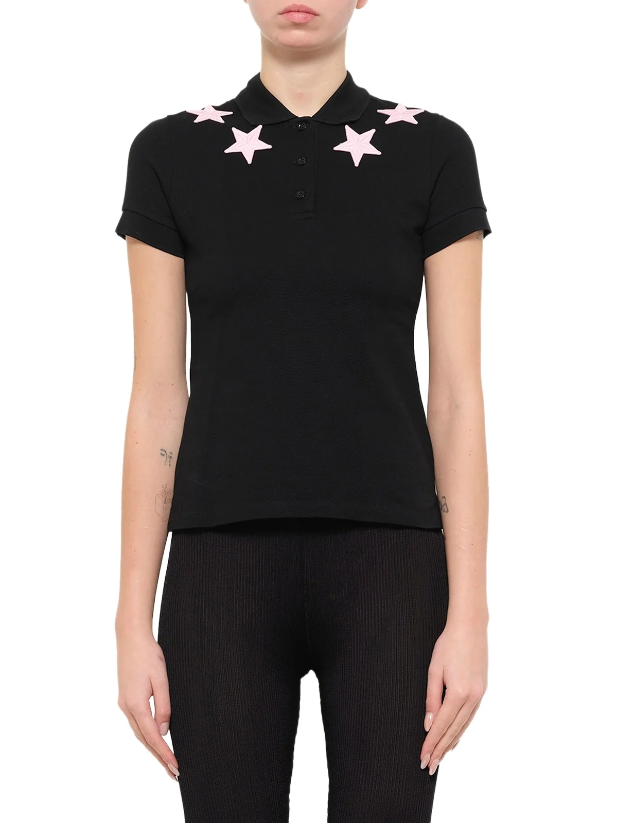 Givenchy Short Sleeve Polo in Black