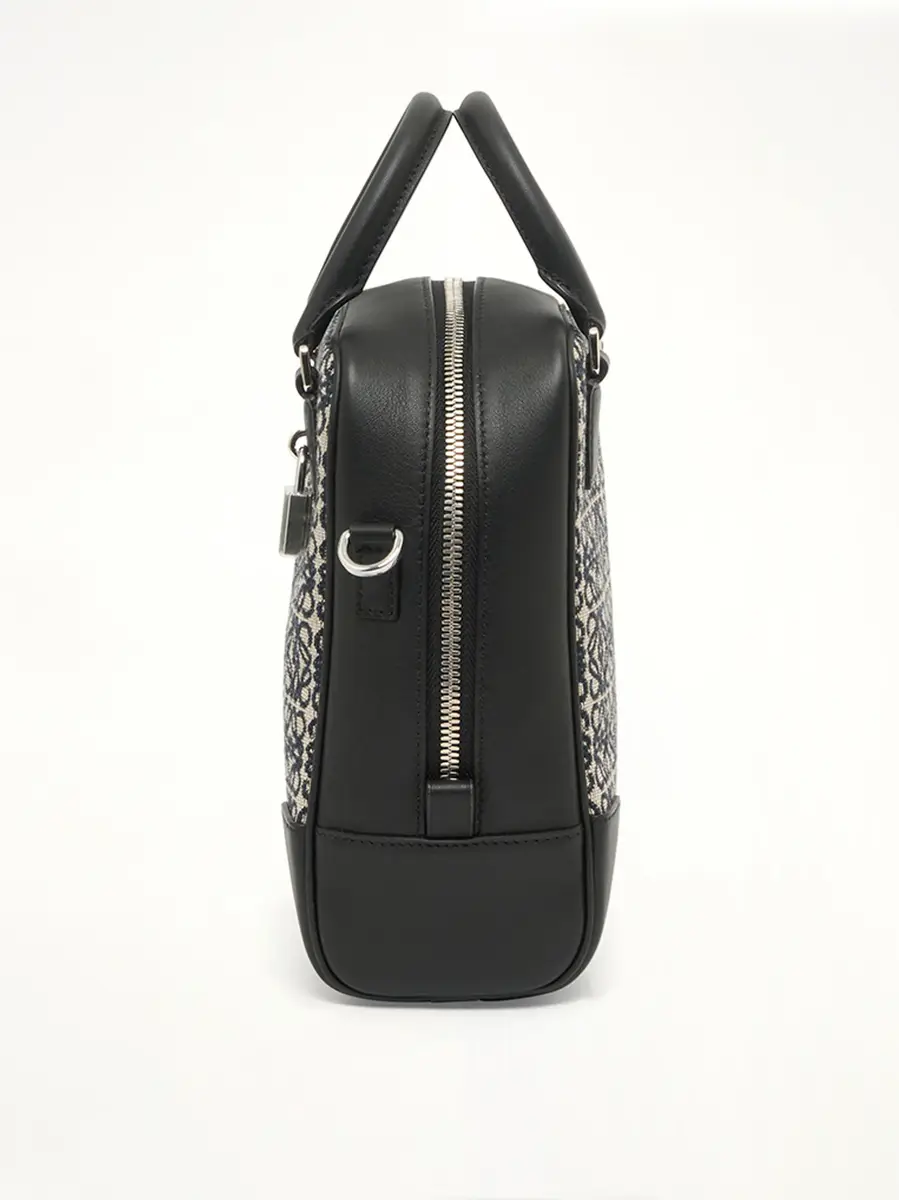 Loewe Amazona 15 Vertical Anagram in Jacquard And Calfskin Navy | Thumbnail 5 Loewe Amazona 15 Vertical Anagram in Jacquard And Calfskin Navy | Thumbnail 5