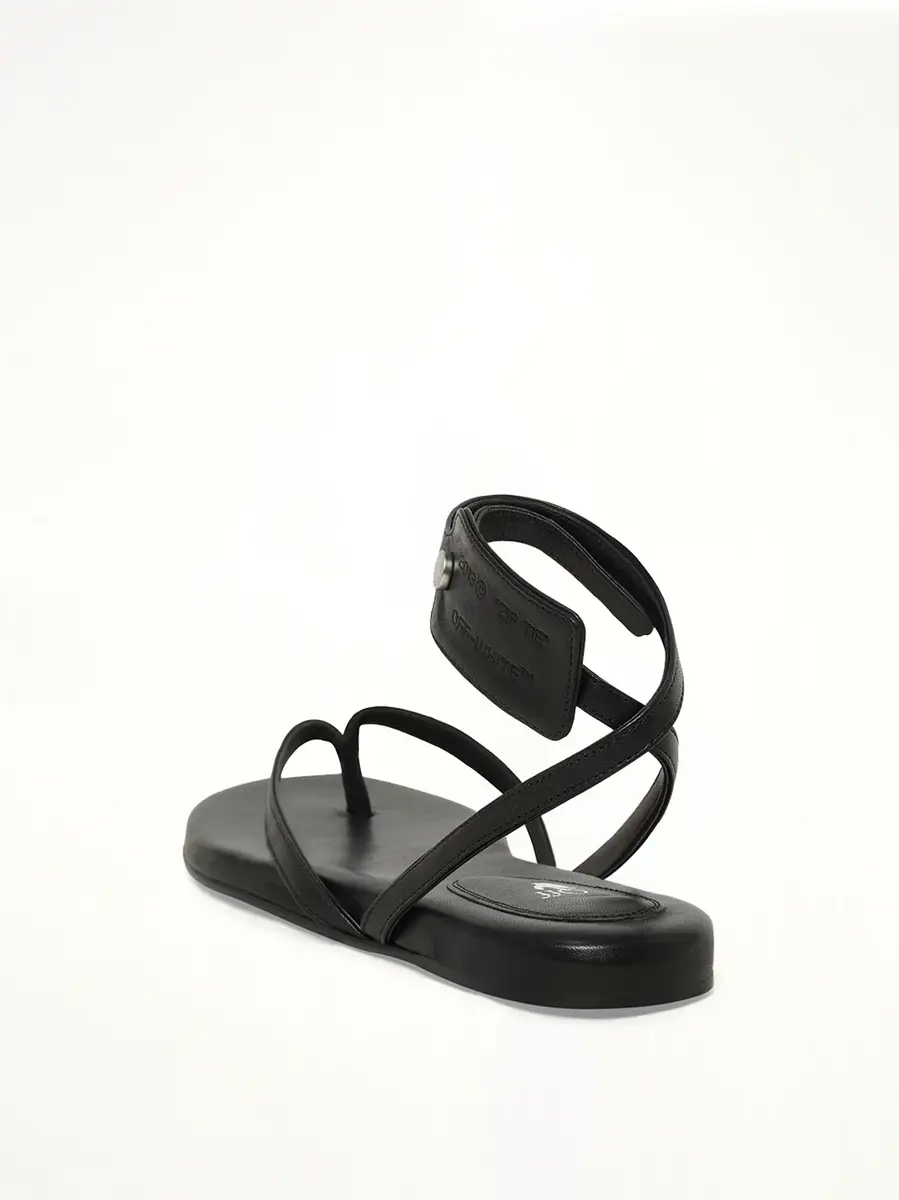 Off-White Ziptie Flat Sandal | Thumbnail 3 Off-White Ziptie Flat Sandal | Thumbnail 3