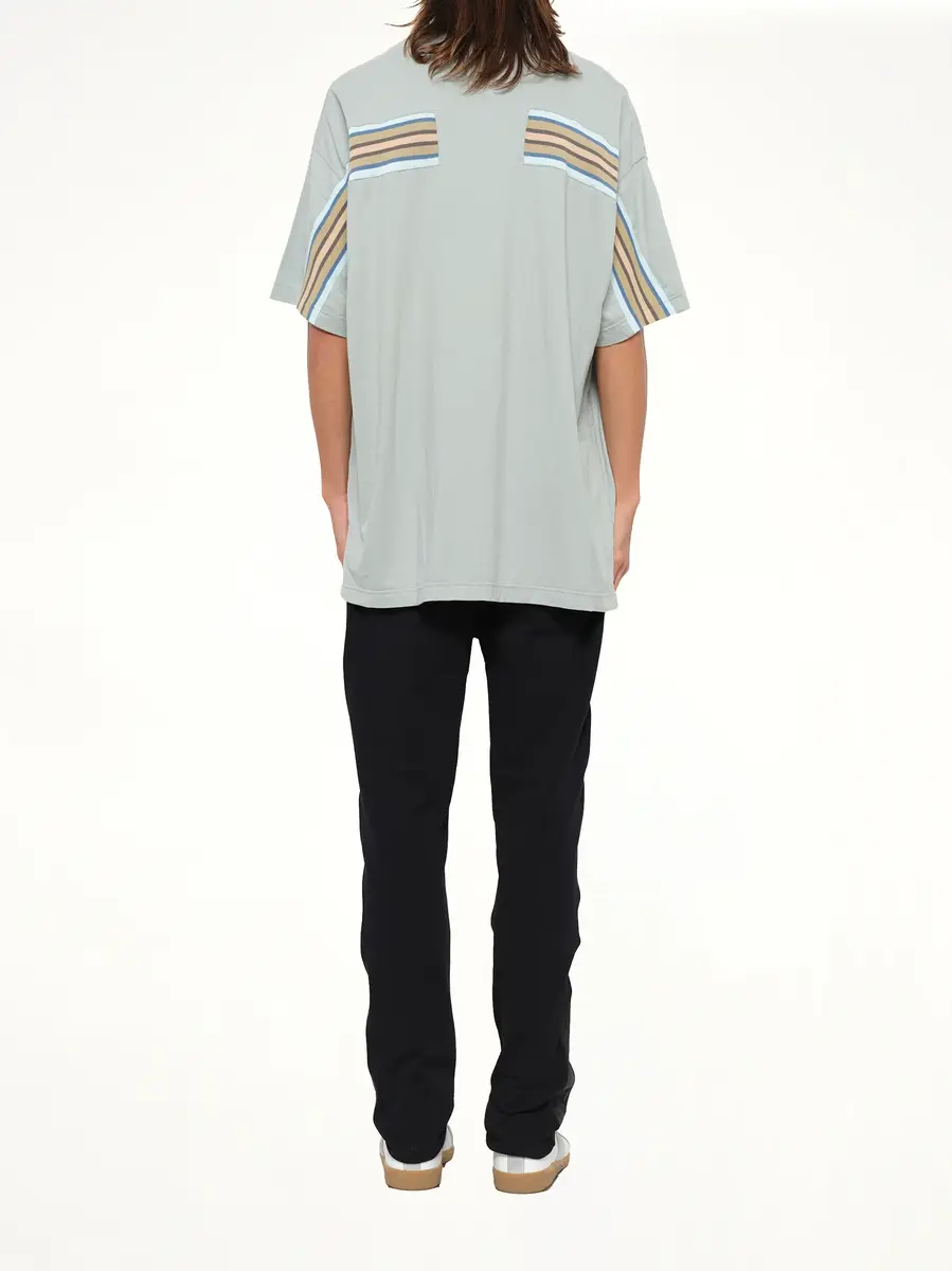 FACETASM Rib Big T-shirt in Smoke Blue | Thumbnail 4 FACETASM Rib Big T-shirt in Smoke Blue | Thumbnail 4