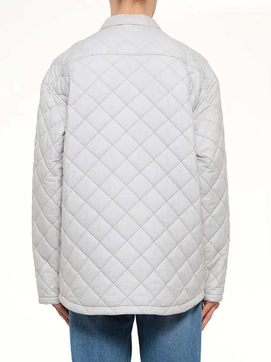 Egonlab Quilted Shirt in Light Grey | Thumbnail 3 Egonlab Quilted Shirt in Light Grey | Thumbnail 3