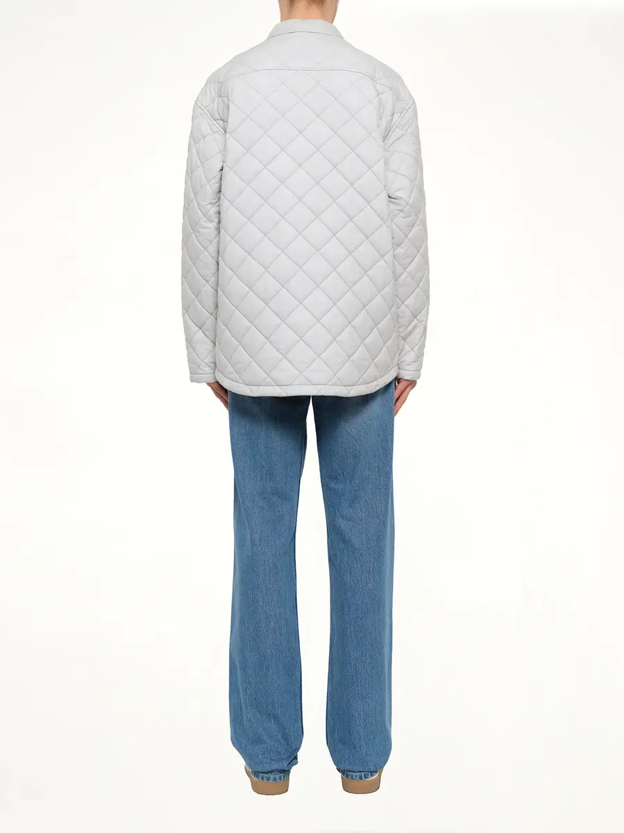 Egonlab Quilted Shirt in Light Grey | Thumbnail 4 Egonlab Quilted Shirt in Light Grey | Thumbnail 4