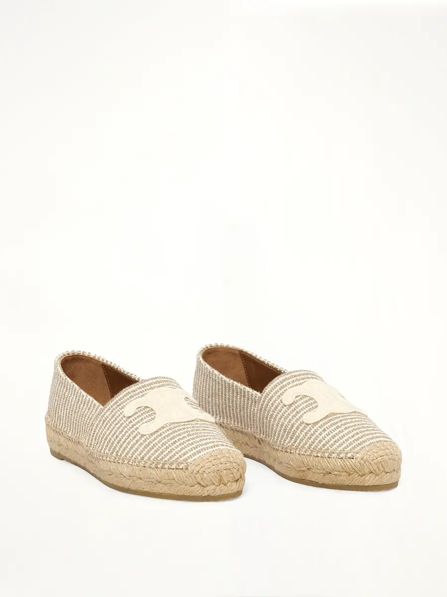 Celine Triomphe Espadrille 05 With Embroidered P in Beige/ecru | Thumbnail 2 Celine Triomphe Espadrille 05 With Embroidered P in Beige/ecru | Thumbnail 2