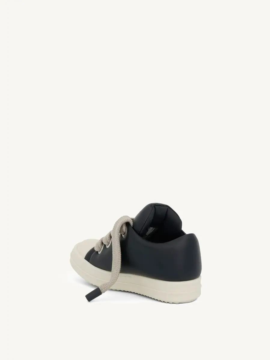 Rick Owens Jumbo Lace Padded Low Sneaker in Black/milk | Thumbnail 3 Rick Owens Jumbo Lace Padded Low Sneaker in Black/milk | Thumbnail 3