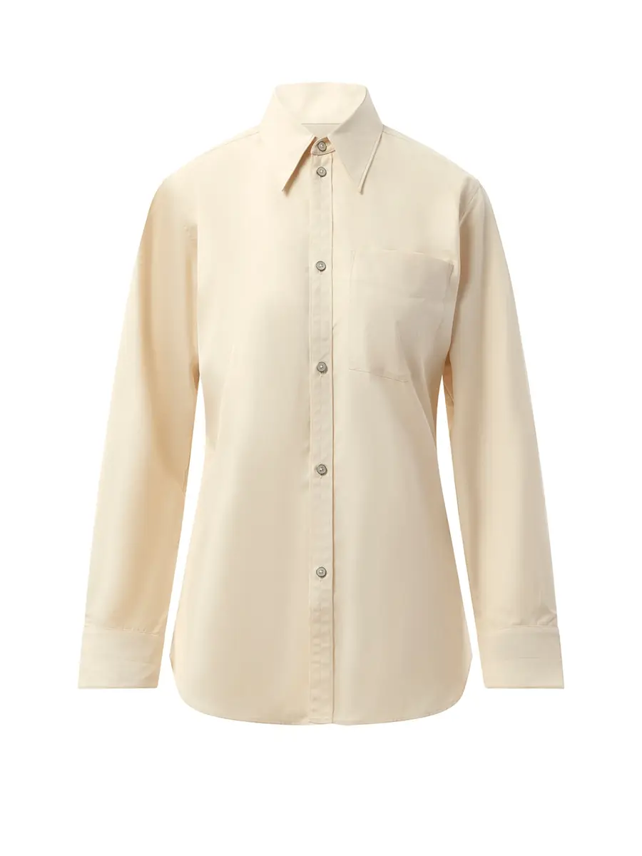 Lemaire Fitted Shirt in Light Cream | Thumbnail 2 Lemaire Fitted Shirt in Light Cream | Thumbnail 2