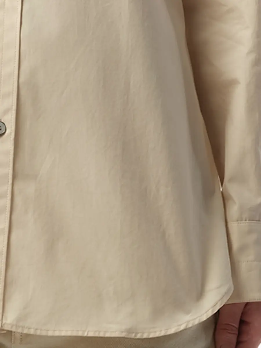 Lemaire Fitted Shirt in Light Cream | Thumbnail 3 Lemaire Fitted Shirt in Light Cream | Thumbnail 3