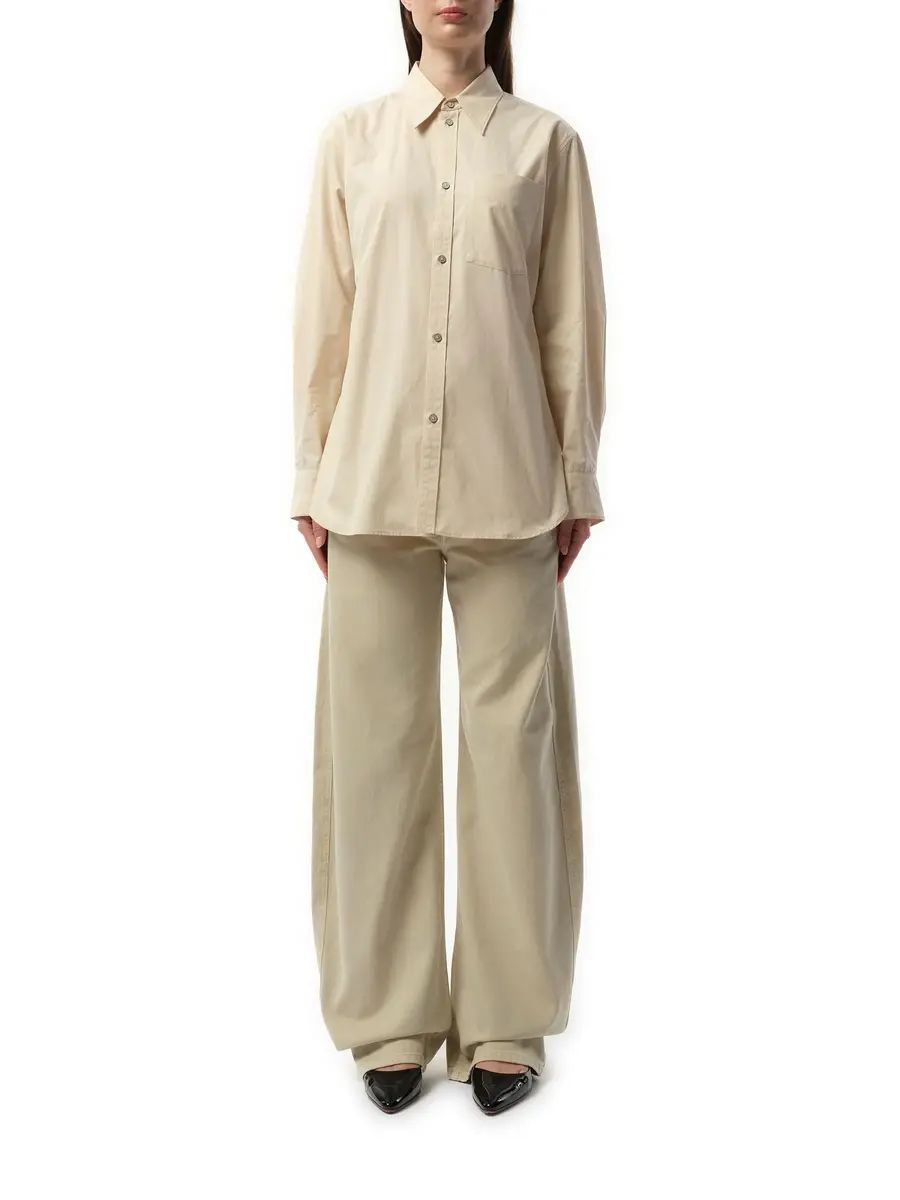 Lemaire Fitted Shirt in Light Cream | Thumbnail 4 Lemaire Fitted Shirt in Light Cream | Thumbnail 4