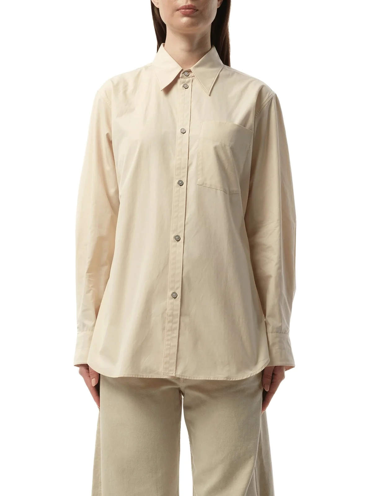 Lemaire Fitted Shirt in Light Cream