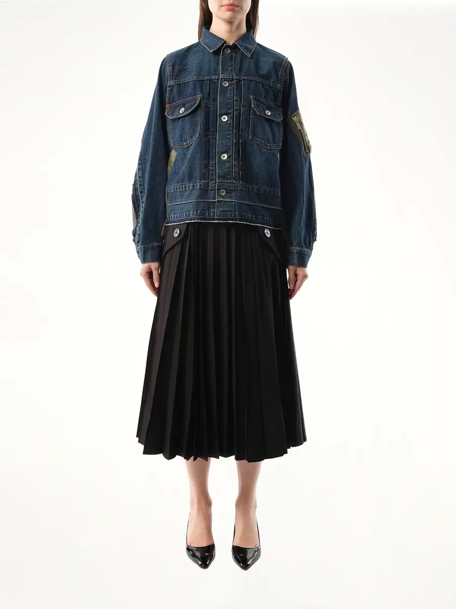 Sacai Denim Nylon Twill Jacket | Thumbnail 4 Sacai Denim Nylon Twill Jacket | Thumbnail 4