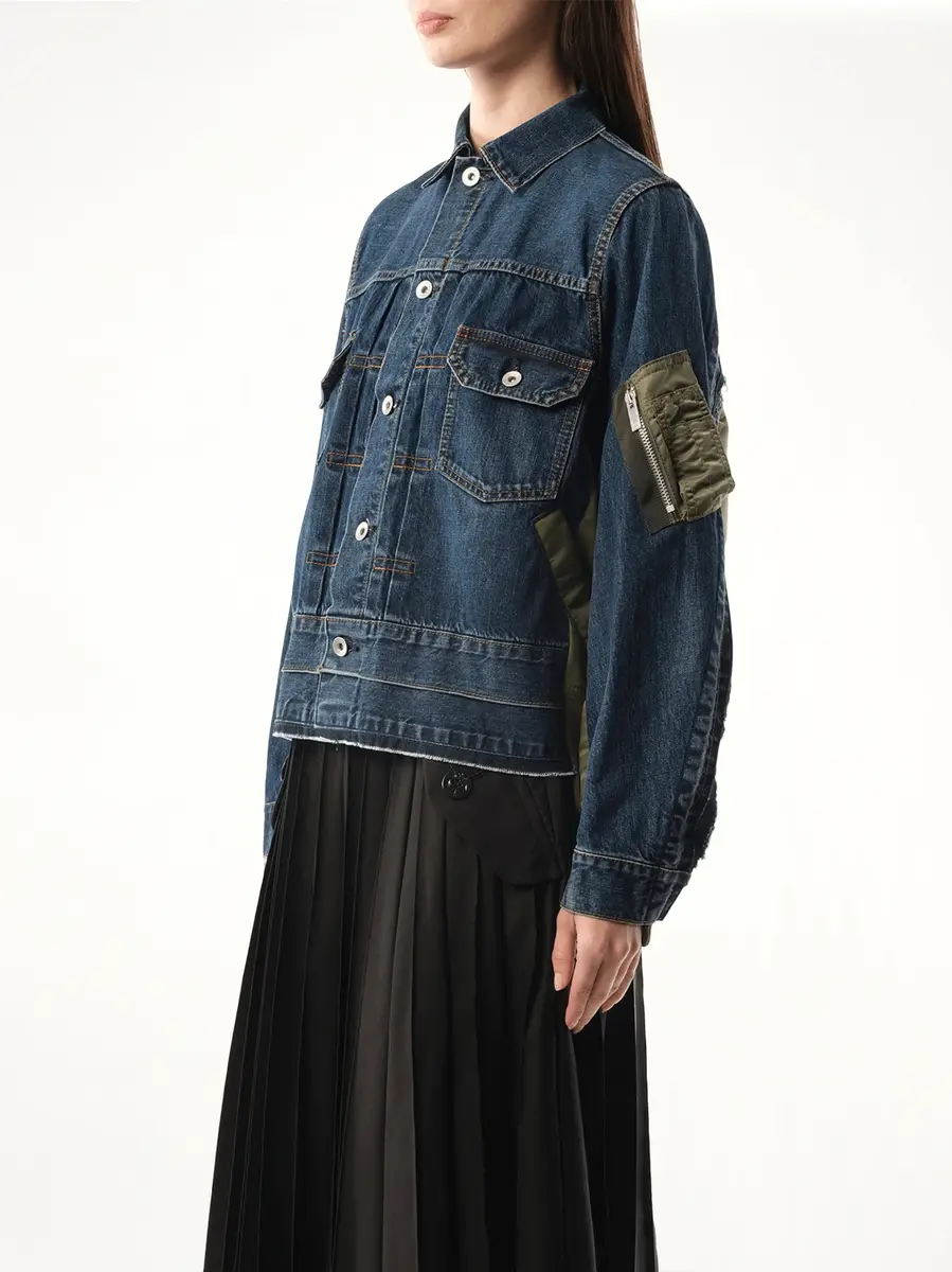 Sacai Denim Nylon Twill Jacket | Thumbnail 5 Sacai Denim Nylon Twill Jacket | Thumbnail 5
