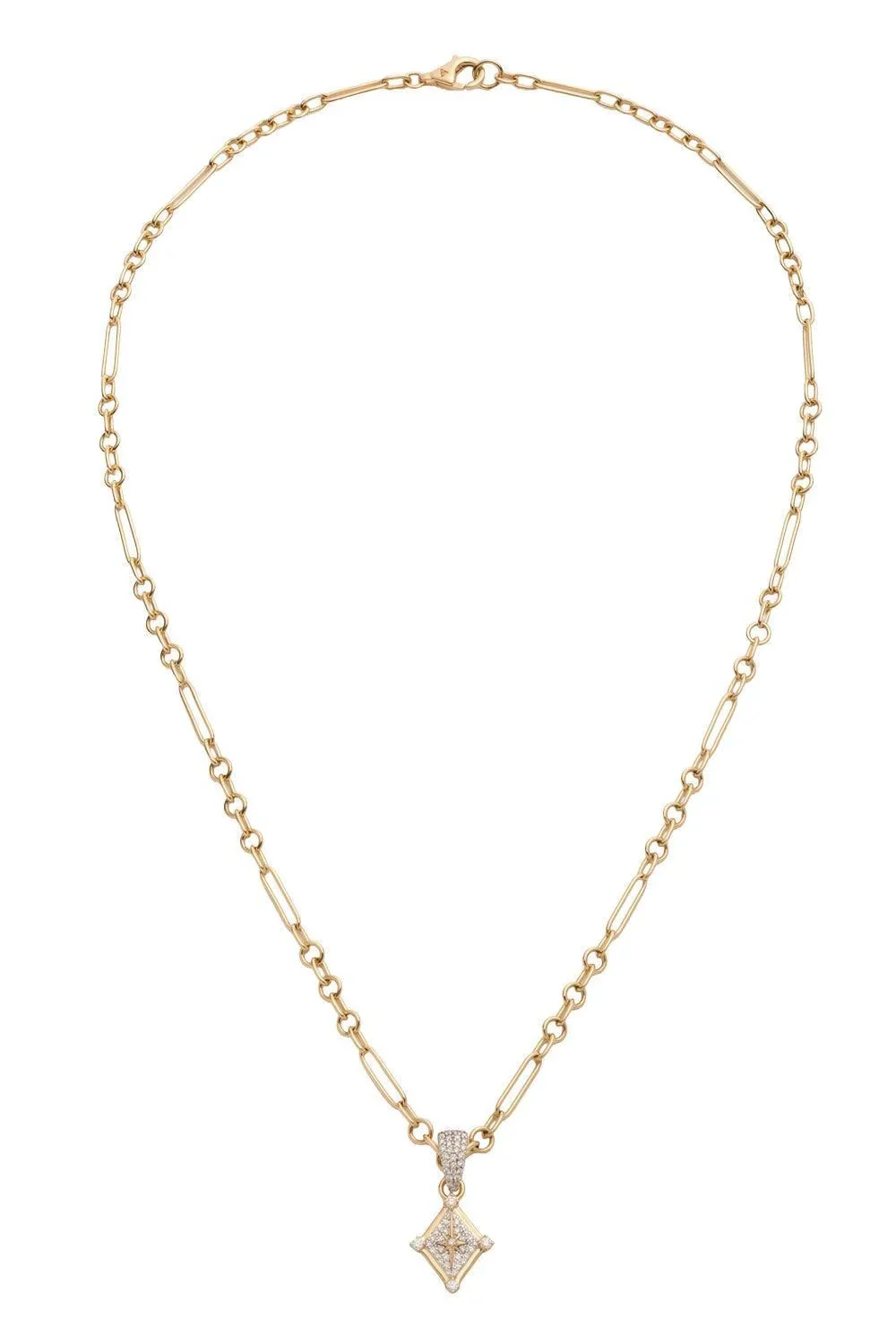 Foundrae Diamond Small Inner Light Mixed Belcher Extension Necklace