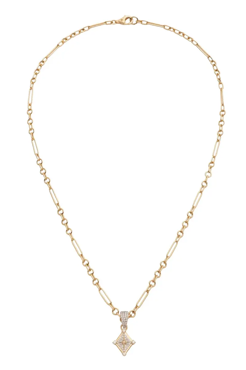 Foundrae Diamond Small Inner Light Mixed Belcher Extension Necklace
