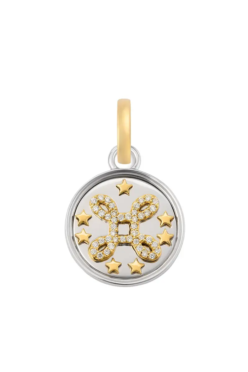 Foundrae Diamond Baby True Love Love Knot Medallion