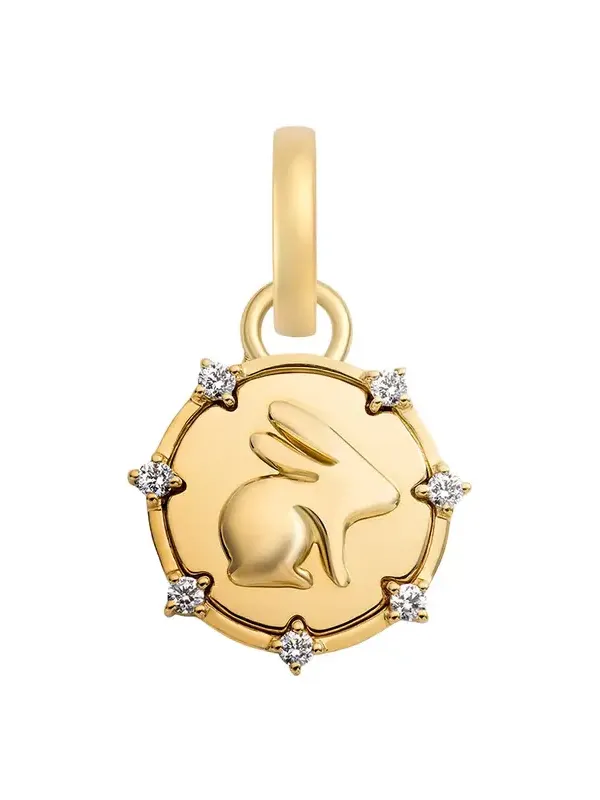 Foundrae Diamond True Love Bunny Miniature Medallion