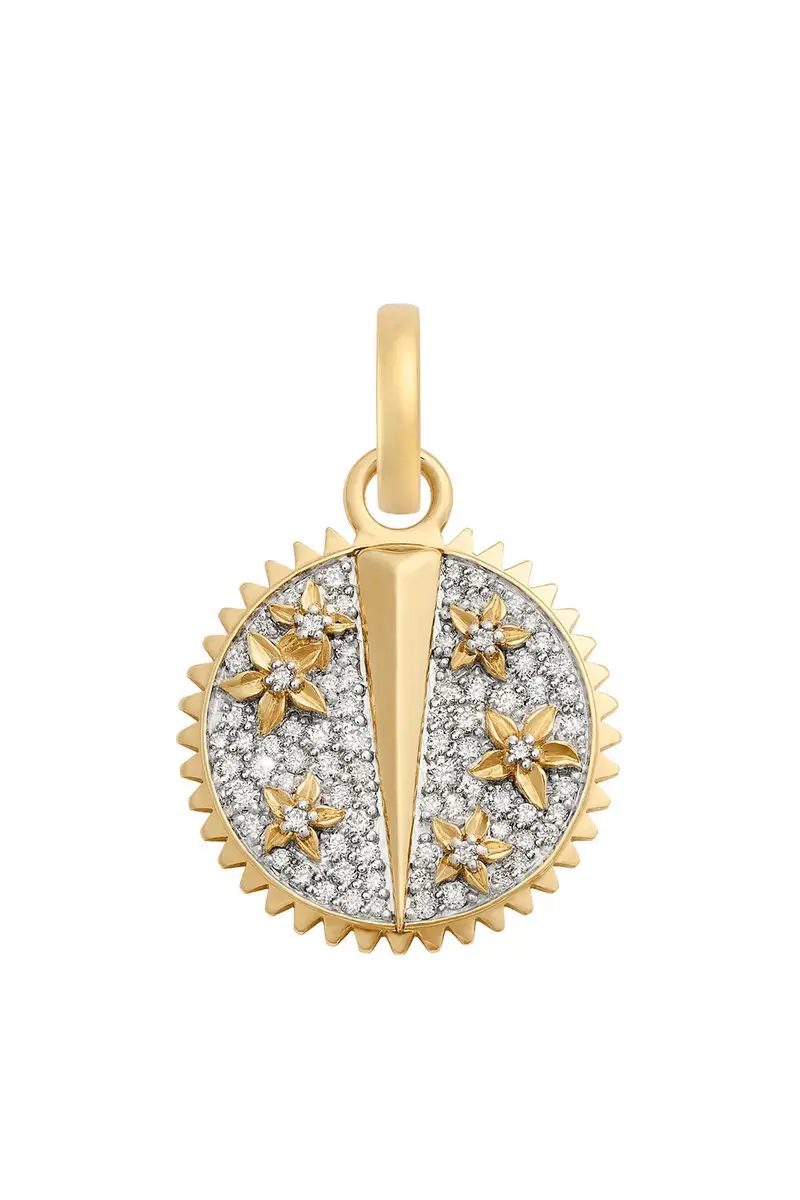 Foundrae Diamond Pave Resilience Baby Blossoms Medallion