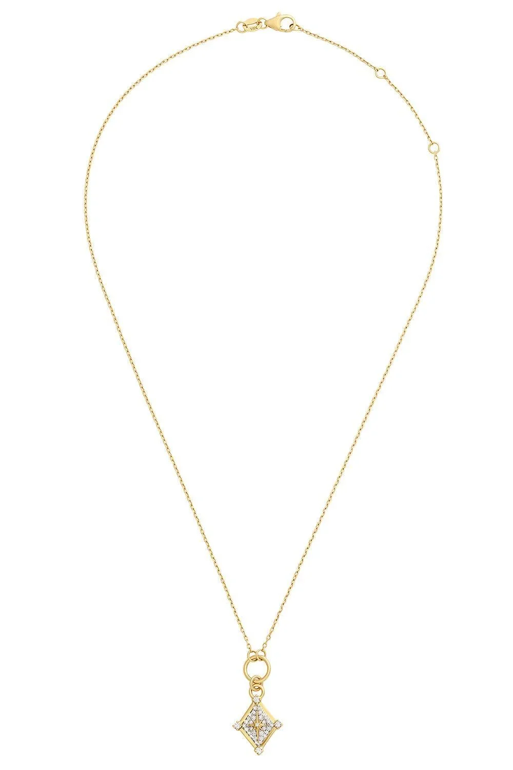 Diamond Pave Inner Light Thread Necklace