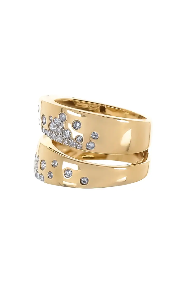 SOFIA LAROUSSI Diamond Scattered Two Row Ring | Thumbnail 2