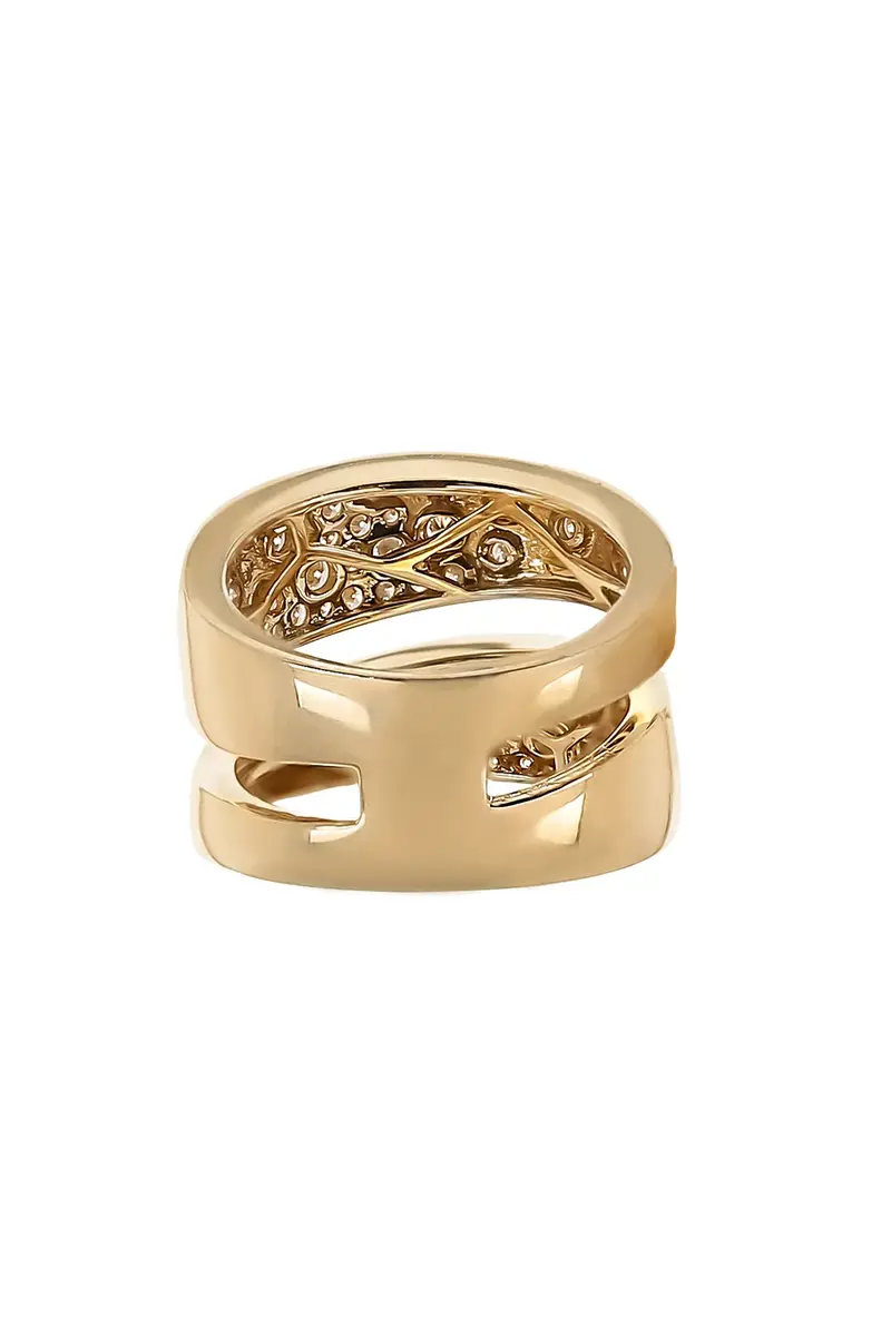 SOFIA LAROUSSI Diamond Scattered Two Row Ring | Thumbnail 3