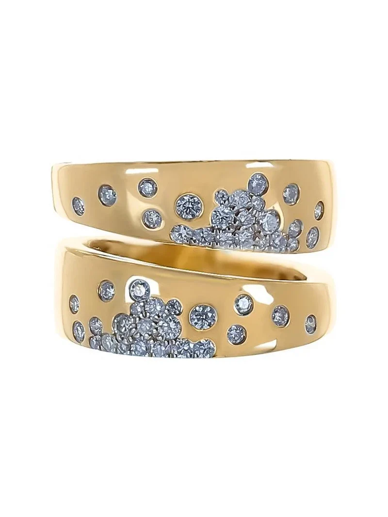 Diamond Scattered Two Row Ring Diamond Scattered Two Row Ring