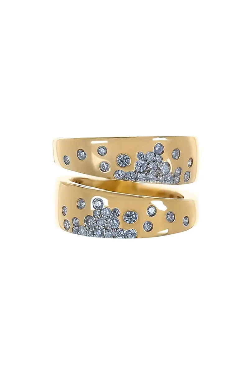 Diamond Scattered Two Row Ring Diamond Scattered Two Row Ring