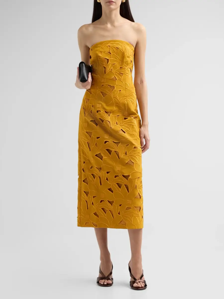 SACHIN & BABI Women's Pamela Embroidered Strapless Midi Dress | Thumbnail 2